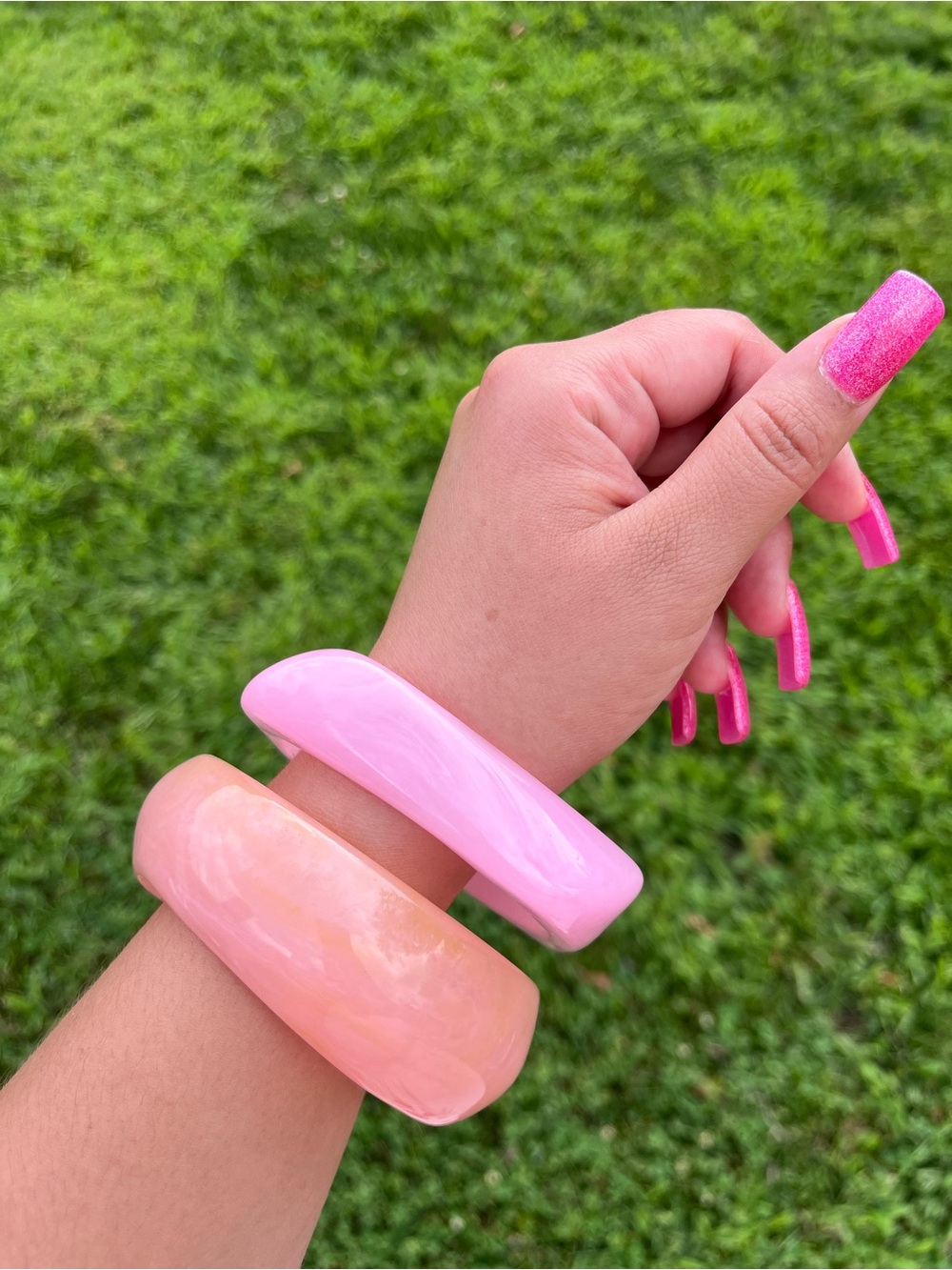 Pink Bangle Set - 2 Pack